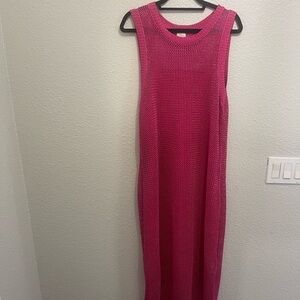 a new day Fuchsia Pink Knit Midi Dress